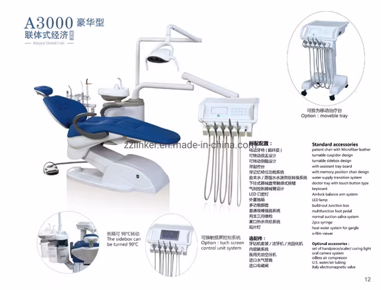LK-AY03 Foshan Dental Unit Chair Equipment Prices with Moving Cart and Other Spare Parts
